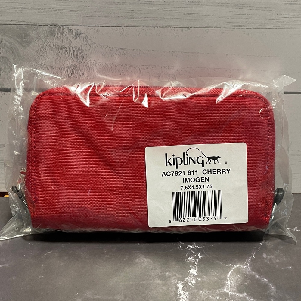 NWT Kipling Imogen Cherry Red Zip Around Wallet π π - Picture 13 of 14